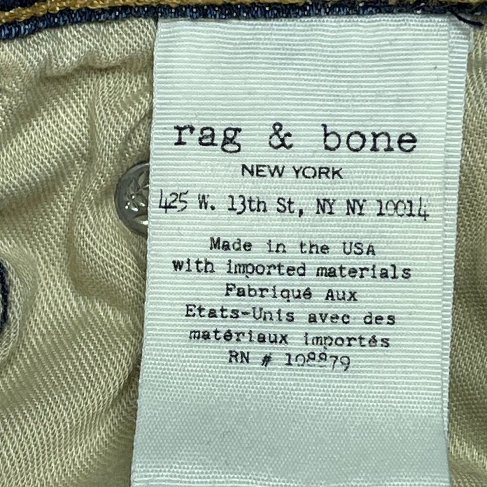 rag & bone Dark Blue Ankle Crop Jeans - Picture 11 of 14